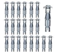 Lot de 20 chevilles en métal pour cloison sèche avec chevilles en plaques de plâtre, chevilles à expansion pour placoplâtre, cloison sèche, panneaux de fibres, murs creux, fixation en béton (M8)
