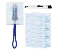 Lot de 20 chiffons en fibre de rechange et 1 poignée bleue avec 1 brosse à joints, plumeau duveteux, kit de plumeau en microfibre, outil de nettoyage de bureau, filtre électrique, pour nettoyer les