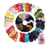 Lot de 20 Chouchous en Velours cheveux élastique bandes Chouchou Cheveux Ties Cordes Chouchou Accessoires Cheveux pour femme ou filles (50 couleurs velours)