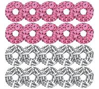Lot de 20 chouchous pour cheveux de danse pour filles - Accessoires pour cheveux pour femmes et filles (motif ballet, blanc, rose)