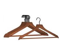 Lot de 20 cintres 44.5 cm pour vêtements adulte premium avec crochet pivotant à 360° - Bois foncé - Vivezen Marron Foncé
