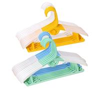 Lot de 20 cintres extensibles en plastique robuste pour chemises et pantalons - Gain de place - Avec clips - 33 à 45,7 cm - Couleurs mélangées