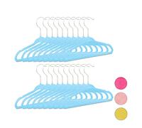 Lot de 20 cintres pour Enfants, antidérapants, en Velours, Crochets rotatifs à 360°, Couleur Turquoise