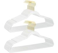 Lot de 20 cintres Transparents de 40,6 cm en Plastique pour Placard d'adulte, Durable avec Crochet pivotant, épaules crantées et Cintre à Linge Ultra Fin pour économiser de l'espace pour Costumes