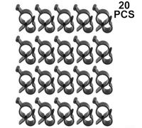 Lot de 20 clips d'auvent pour tente de camping-car - Pour camping et caravane - Se glisse dans le rail de l'auvent - Crochets double taille pour une suspension sûre - Aucun outil nécessaire