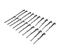 Lot de 20 clips de brosse de gouttière en plastique de 150 mm pour fixations de protection contre les feuilles pour fixer les brosses dans les gouttières de toit bas ou plats, pas de nez de carrelage