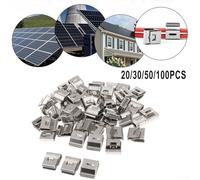 Lot de 20 clips de câble en acier inoxydable 203050100 pour une gestion efficace des câbles solaires photovoltaïques
