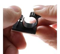 Lot de 20 clips de câble réglables avec dos blanc pour l'organisation du faisceau de câbles avec quatre niveaux de verrouillage et fonction de réouverture facile