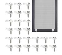 Lot de 20 clips de fixation de rechange pour moustiquaire de fenêtre et | Clips de fenêtre tempête pour salle de bain, maison, intérieur, chambre, bureau, dortoir, hôtel, appartement, blanc