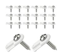 Lot de 20 clips de fixation de rechange pour moustiquaire de fenêtre et | Kit de fixation pour salle de bain, maison, intérieur, chambre, bureau, dortoir, hôtel, appartement, blanc