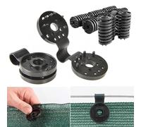 Lot De 20 Clips De Fixation Pour Brise Vue Noir