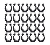 Lot de 20 clips de rechange noirs pour canne à pêche