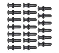 Lot de 20 clips de retenue en nylon noir et caoutchouc santoprène pour A0009915940, diamètre de la tête de 11 mm, longueur de tige 16 mm, convient aux trous de 6 mm,