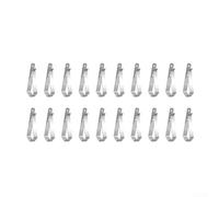 Lot de 20 clips de support de porte de garage en acier inoxydable pour LiftMaster pour artisan, chamberlain, support de pare-soleil pour voiture, argenté, 5,4 x 1,3 cm (argenté)