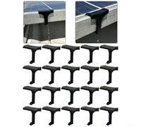 Lot de 20 clips de vidange d'eau pour panneaux solaires pour modules PV - PA6 + supports de déflecteur d'eau de pluie en fibre de verre, 30 mm/35 mm, noir (30 mm)