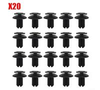 Lot de 20 clips en plastique pour Mercedes Sprinter et Vito - Pour garniture de doublure de roue et fixation de porte arrière - Convient aux trous de 8 mm avec collier de 20 mm