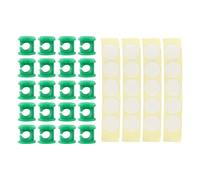 Lot de 20 clips en plastique pour plantes d'intérieur et d'extérieur, installation facile et design peu encombrant, vert 2 x 2 x 2 cm