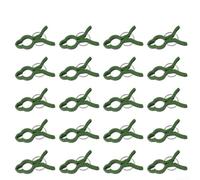Lot de 20 clips en tissu à ressort pour tissu d'ombrage, fixations de filet de serre et clôture de jardin, brise-vent, attaches en maille pour volaille, supports de plantes vert foncé