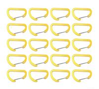 Lot de 20 clips porte-clés en alliage d'aluminium avec verrouillage automatique et libération rapide, mousquetons multi-usage pour articles de transport en plein air et quotidiens (doré)