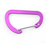 Lot de 20 clips porte-clés en alliage d'aluminium avec verrouillage automatique et libération rapide, mousquetons multi-usage pour articles de transport en plein air et quotidiens (violet)