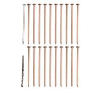 Lot de 20 clous en cuivre pour enlever les souches d'arbre, 10,2 cm pour la destruction des racines - Compatible avec les forets, matériel en cuivre pur pour jardin