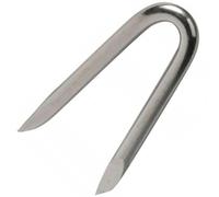 Lot de 20 clous en U galvanisés en forme de U pour clôtures et grillages, agrafes durables pour poteaux en bois - Taille : 30 mm x 3 mm