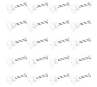 Lot de 20 clous pour tableaux muraux, crochets invisibles, crochets de peinture, sans poinçonnage, crochets carrés pour peintures murales, photo de mariage, peintures, horloge, miroirs (blanc)