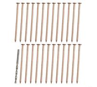 Lot de 20 clous tueurs d'arbres de 10,2 cm, pour enlever les souches en cuivre pour tuer les racines des arbres, compatibles avec les forets, matériel en cuivre pur pour contrôle des racines de jardin