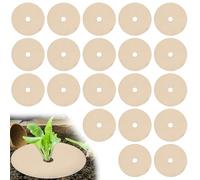 Lot de 20 colliers de protection ronds de 25 cm pour plantes de fraises - Pour dissuader les limaces et les nématodes - Pour lutter contre les mauvaises herbes, les racines, les escargots et les