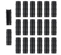 Lot de 20 colliers de serrage pour tuyau de 19 à 33 mm, clips en plastique ABS robustes pour cadre de tunnel de jardin, connecteurs de couverture de rangée antirouille en noir (32 mm)