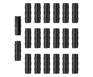 Lot de 20 colliers de serrage pour tuyau de serre 20 mm | Fabriqué en plastique ABS + PC, antirouille, matériau dur, construction durable