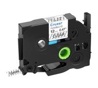 Lot de 20 compatible avec P-touch TZe-FX131 12 mm Noir sur Transparent | TZeFX131 Ruban d'étiquettes Laminé Flexible de remplacement pour imprimante d'étiquettes Ptouch PT-H110 H100 H105 P300BT E110