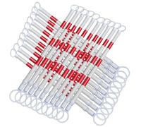 Lot de 20 cônes de signalisation avec Bande réfléchissante - Séparateur de sécurité rétractable et réglable de 119 à 198 cm pour signalisation temporaire - Cônes de sécurité Rouges et Blancs