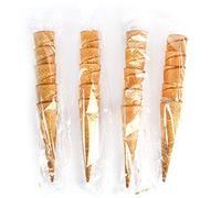 Lot de 20 cônes pour glace en dosette, hauteur 15 cm, diamètre 4 cm, à utiliser dans la glace et la pâtisserie pour glaces, yaourts, gâteaux