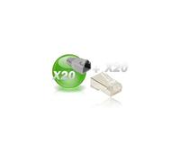 Lot de 20 connect. 8-8 RJ45 blinde et manchon