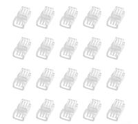 Lot de 20 connecteurs de bande LED à 3 broches, sans soudure 8 mm/10 mm, bornes de fil à connexion rapide pour bandes lumineuses 5 V, 12 V, 24 V, installation pour rétroéclairage d'armoire TV (3P-8 mm