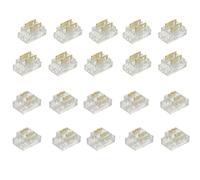 Lot de 20 connecteurs de bande LED COB 2 broches 5 mm pour connecteurs bande à fil et bande à bande sur bandes LED monochromes 5 V 12 V 24 V DC