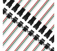 Lot de 20 connecteurs de bande LED JST SM - 3 broches - Pour bande lumineuse LED WS2812B WS2811 WS2812 WS2814 SK6812 CCT - 15-16 cm - Connecteur 22 AWG pour bandes vers fiche de câble