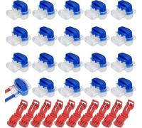 Lot de 20 connecteurs de câbles étanches pour robots tondeuses à gazon, connecteur de fil électrique en gel pour applications d'irrigation Automower + 10 bornes T-Tap