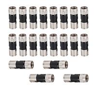 Lot de 20 connecteurs de compression RELIAGINT RG6, connecteur F 75 Ohm à l'intérieur de la rondelle conductrice, résistant aux intempéries, compatibles avec les connecteurs TV universels RG6 Dual, Tri Quad Shield