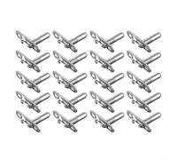 Lot de 20 connecteurs de meubles en acier dissimulés pour armoires et armoires Clips d'armoires pour un montage stable et fiable (zinc bleu)