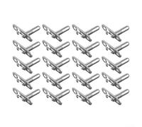 Lot de 20 connecteurs de meubles pour armoires et armoires offrant des connexions en acier et design dissimulé pour un assemblage sans couture (zinc bleu)