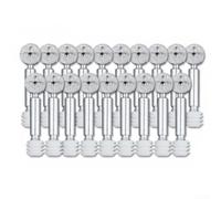 Lot de 20 connecteurs de verrouillage excentrique en alliage de zinc pour armoire, commode, bibliothèque, kit de réparation de meubles (connecteur de 12 mm)