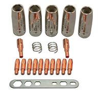 Lot de 20 connecteurs M6 0,8 x 25 mm 15 AK CO2 MIG MAG - Torche de soudage conique - Bouclier conique - Buse de gaz - Connecteur de contact