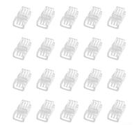 Lot de 20 connecteurs sans soudure à 3 broches pour bandes lumineuses LED pour lampes de bureau, appliques murales et tâches d'éclairage sous armoire (3P-8 mm)