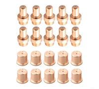 Lot de 20 consommables pour coupe-plasma - Électrodes et buses - 1402 1396 - Compatible avec Cebora CP-70 - Accessoires de soudage