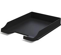 Lot de 20 Corbeilles à courrier A4+ Noir - Organisateur de Bureau empilable - Plateau de Bureau en Plastique - Porte-Papier - Bacs à Documents - 35x25x5,2 cm