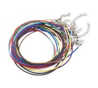 Lot de 20 cordes colorées pour collier avec fermoirs de homard, fil ciré, accessoires de bijoux pour bricolage (couleurs aléatoires)