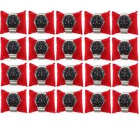 lot de 20 coussins pour montres, coussin pour montre, support pour montre, support pour montre avec revêtement en velours [rouge], support pour montre ou bracelet, présentoir pour montre, coussin pour