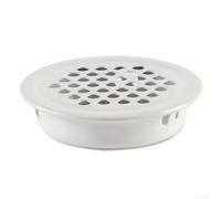 Lot de 20 couvercles d'aération en acier inoxydable | Grille d'aération circulaire de 35 mm pour meubles | Grilles rondes blanches pour éviter l'accumulation d'humidité dans les espaces clos